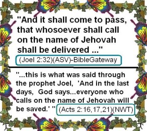 Calling on the Name Jehovah