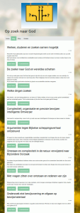 Blog pagina van Op zoek naar God (Dutch component of the triptych in search for God)